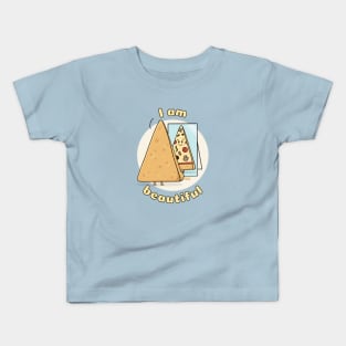 I am beautiful | Pizza Mirror Kids T-Shirt